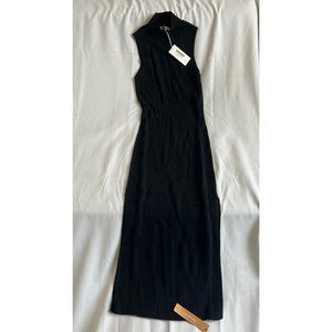 Reformation Ida Cashmere Sleeveless Sweater Dress Black - Large